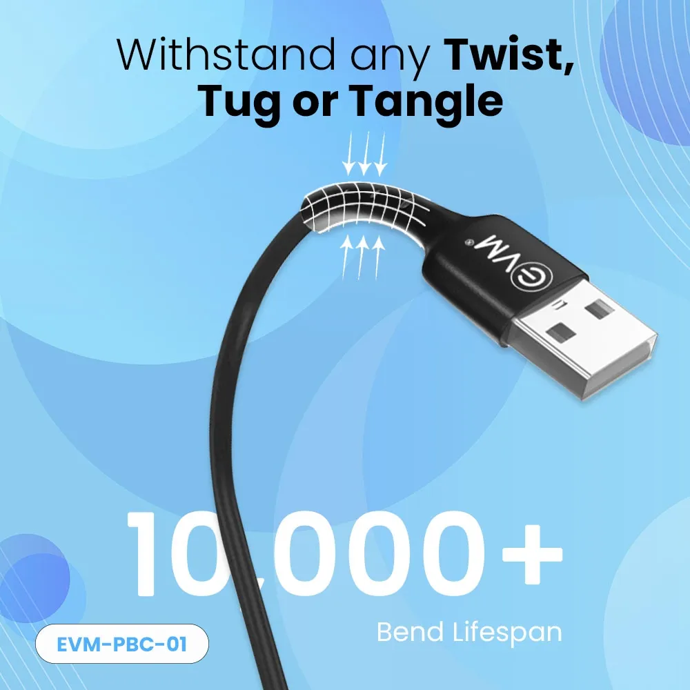 EVM Micro USB Power Bank Cable (300mm length) EVM-PBC-01-B view 4